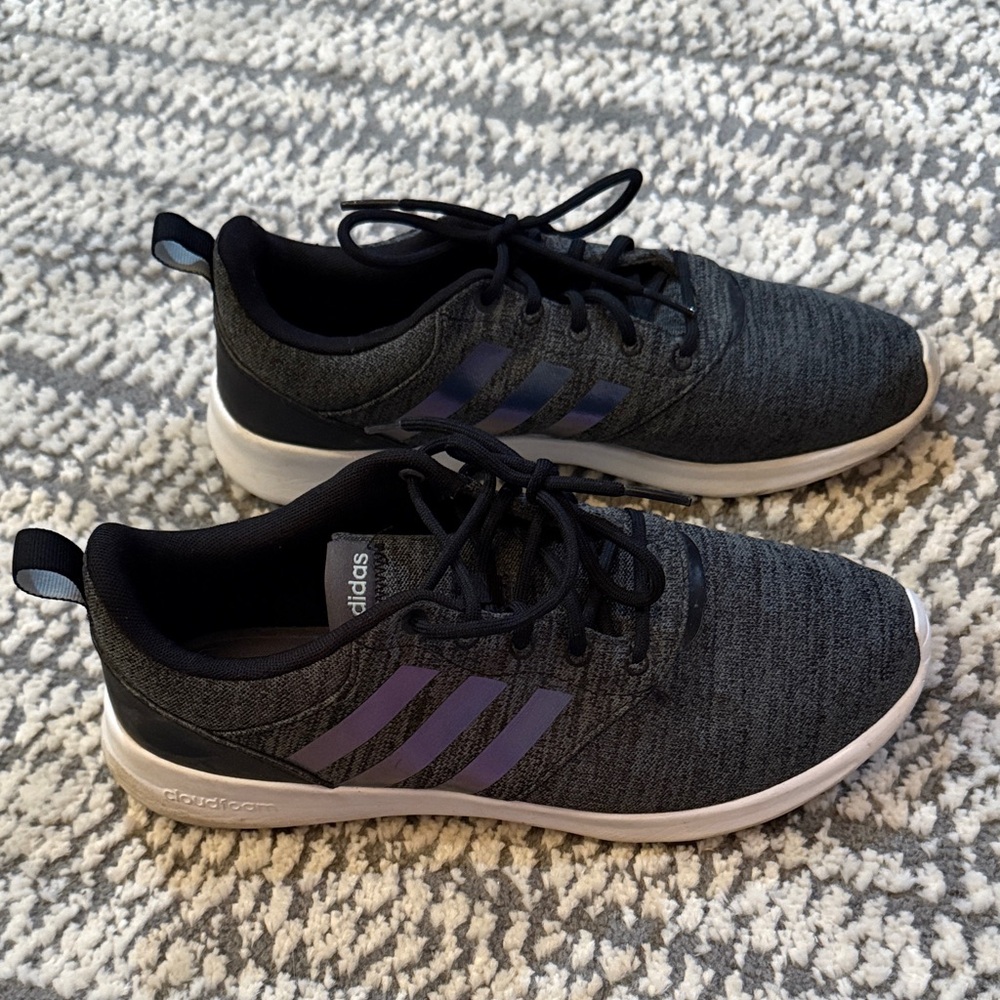 Adidas Charcoal and Lavender Running Shoes